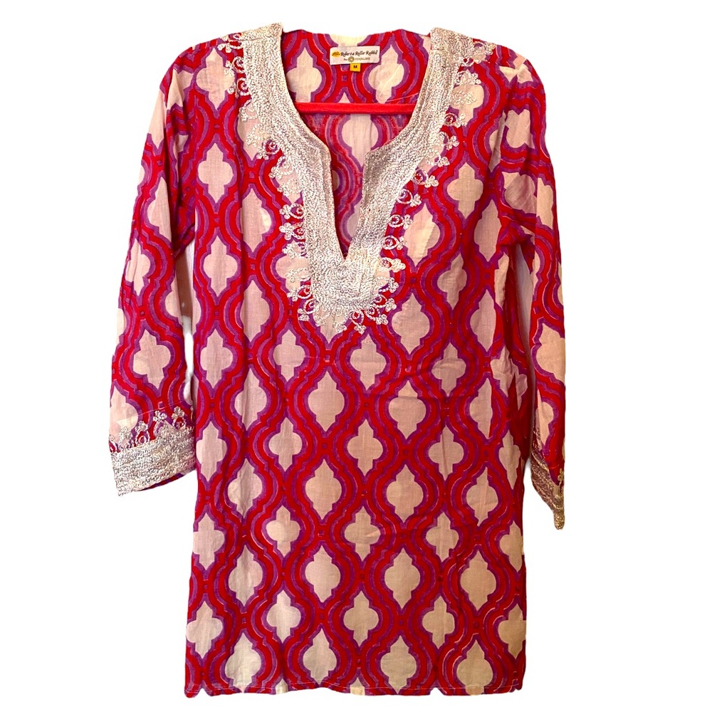 Roberta Roller Rabbit Kurta / Tunic with Silver thread accents